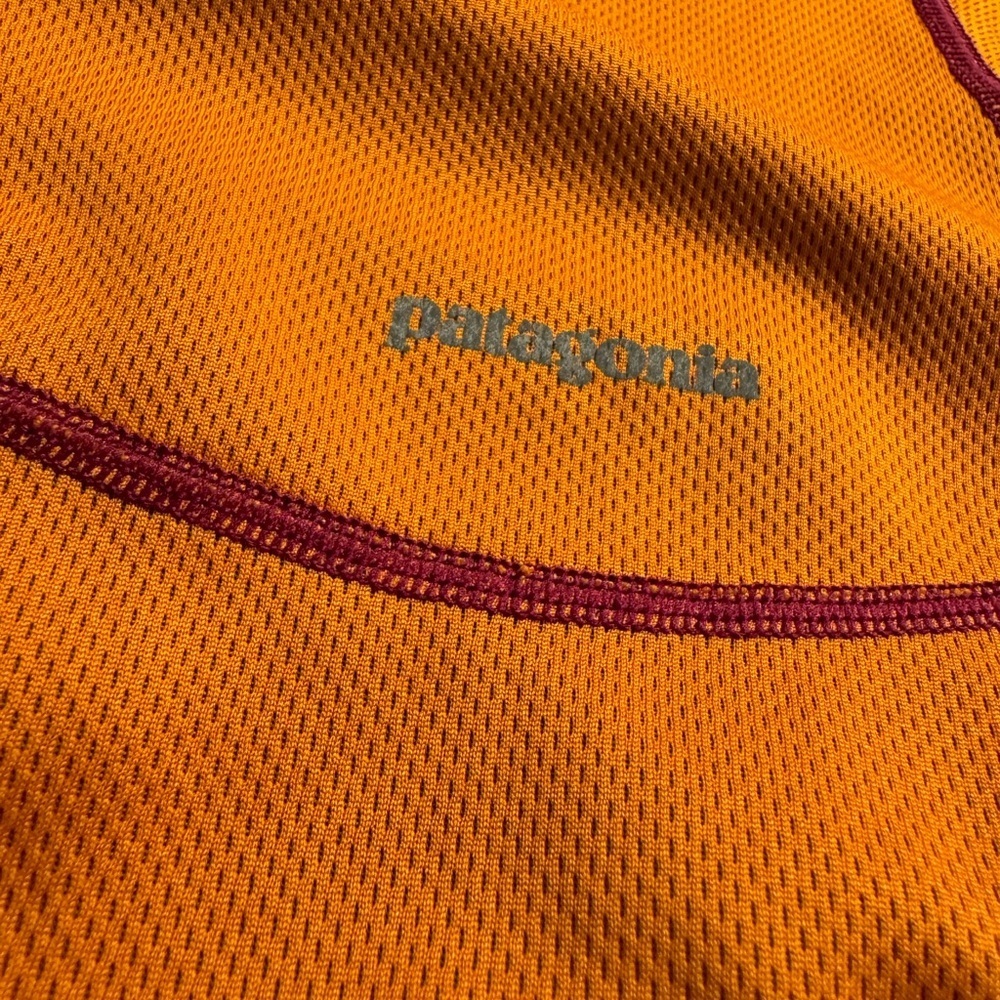Patagonia Orange Purple Small Long Sleeve Square Queen Anne Square Neckline Top - Picture 7 of 8